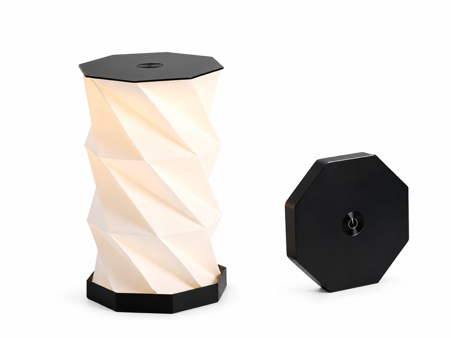 NOMAD Volcano foldable origami lamp — matte black LED night light gift